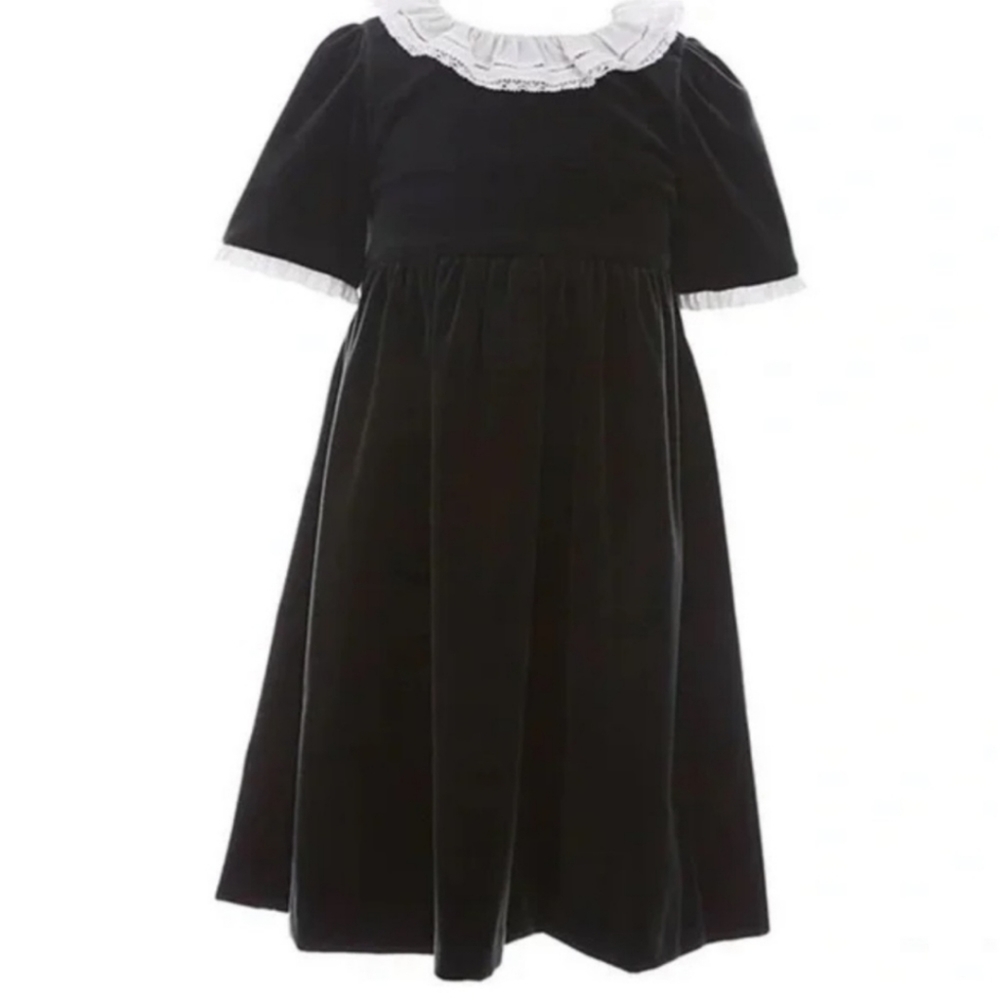 Edgehill Collection Velvet Dress With Lace